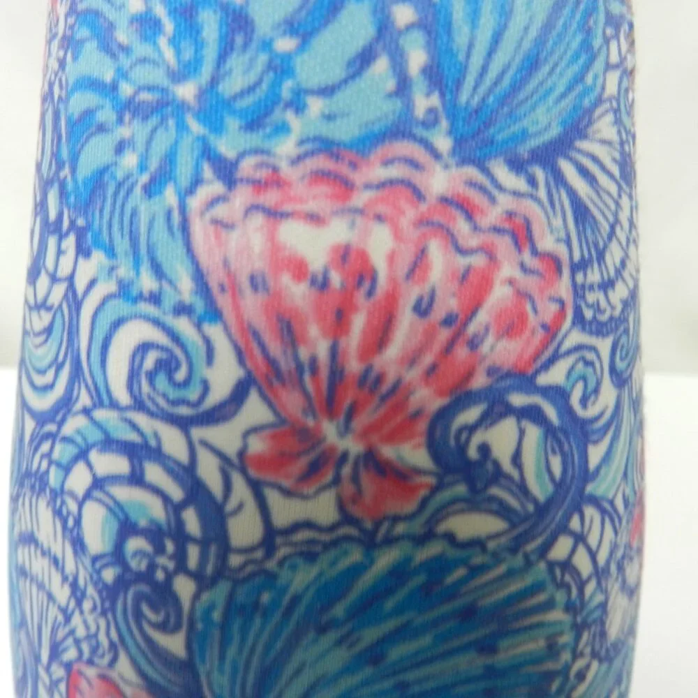 Lilly Pulitzer Raising Shell Glass Carafe Cork stopper & Koozie Sleeve 10